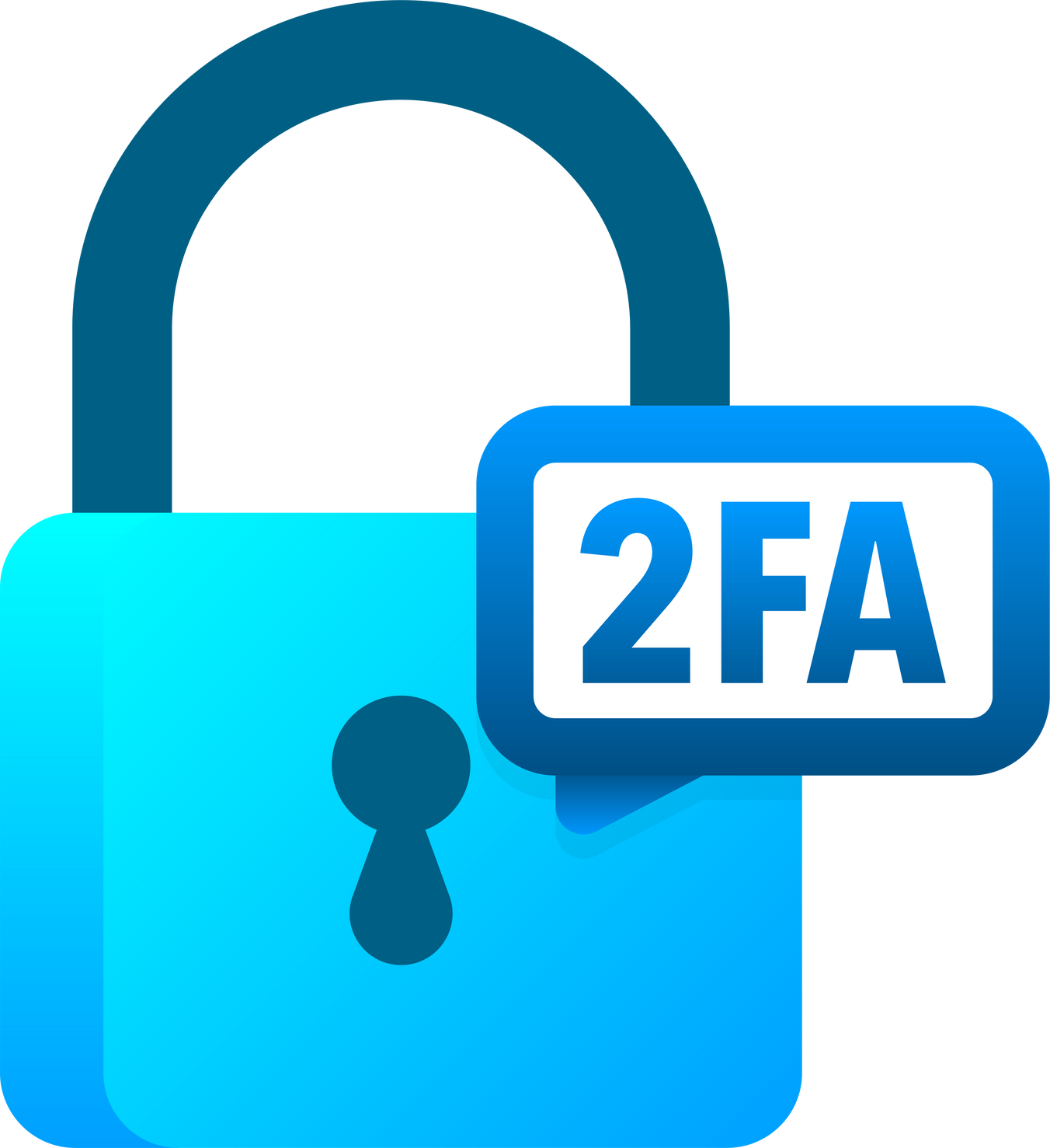 Two step authentication. 2fa -Two factor verification. Private access. Login to account